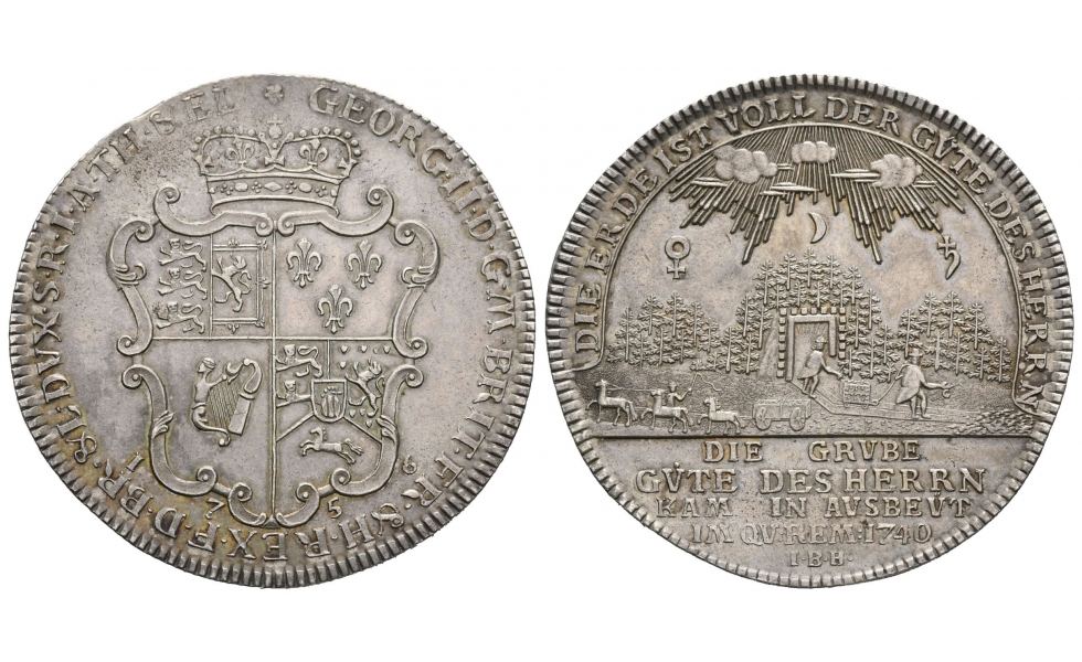 Germany, Brunswick, Georg II, 1727-1760, Reichstaler 1756, Zellerfeld