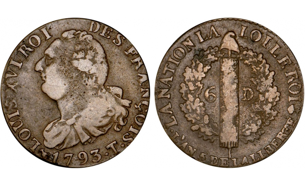 France, Revolutionary Period, 6 Deniers 1793, Nantes