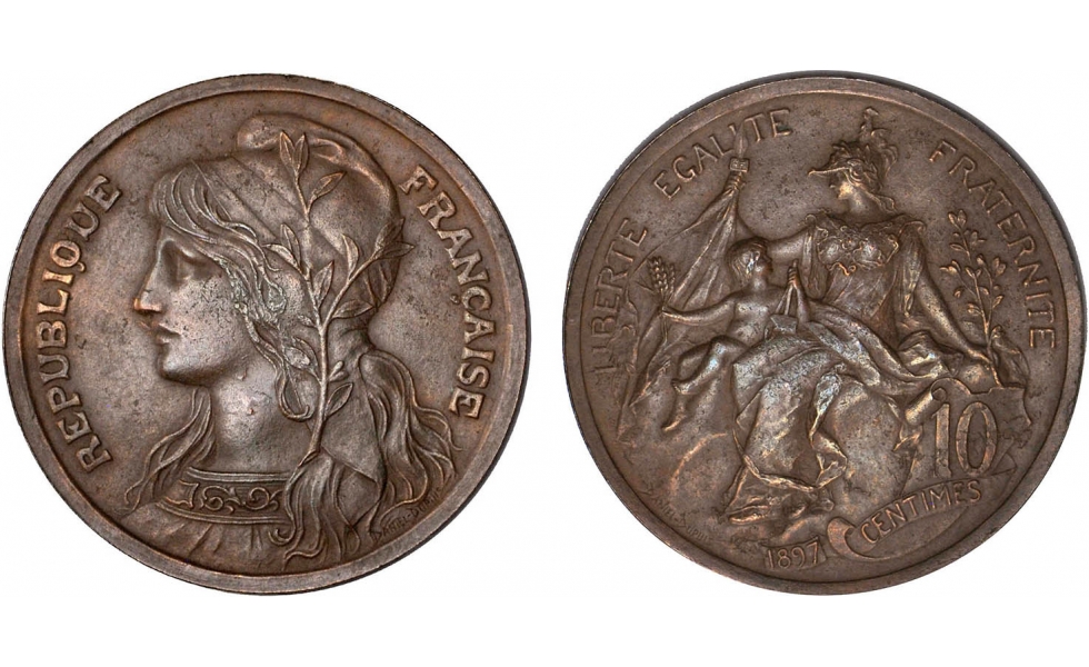 France, Third Republic, 10 Centimes 1897