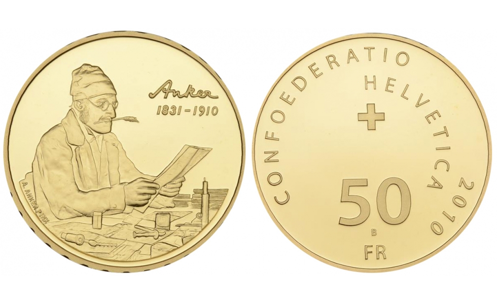 Switzerland, 50 Franken 2010, commemorative issue, Albert Anker
