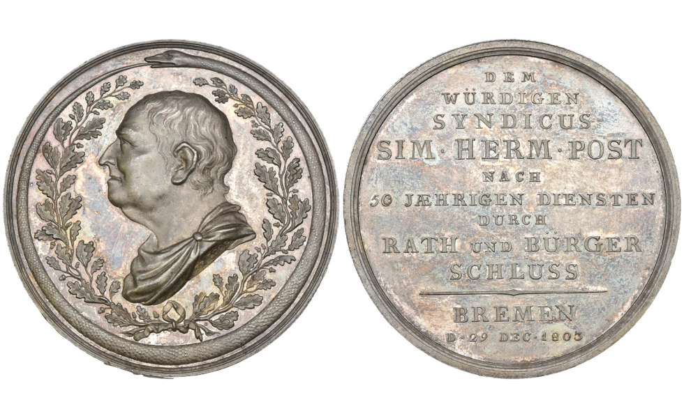 Germany, Bremen, Silver Medal 1803, NGC graded