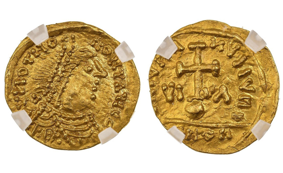 France, Triens 7th century, Viviers, extremely rare, GENI graded MS