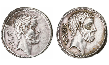 Roman Republic, L. Junius Brutus, Denarius 54 BC, Rome