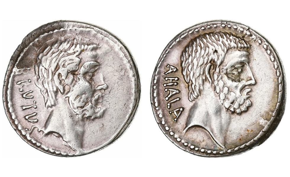 Roman Republic, L. Junius Brutus, Denarius 54 BC, Rome