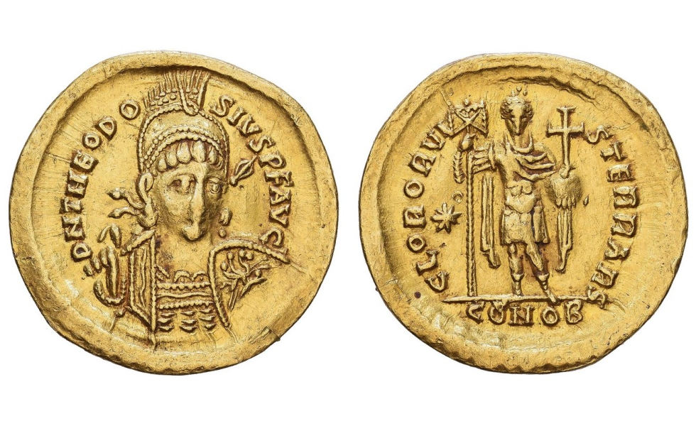 Roman Empire, Theodosius II, 402-450, Solidus 424-425, Constantinople