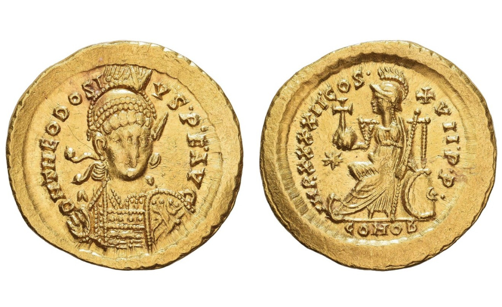 Byzantine Empire, Theodosius II, 402-450, Solidus 441-450, Constantinople